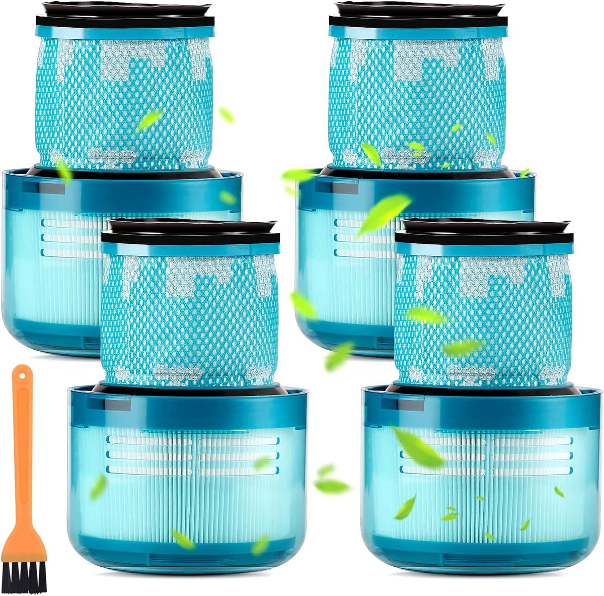 (4 stuks) Vervangende filters voor Dyson V15 Detect Complete, V15 Animal, vacuümfilters voor Dyson V11 SV14, vervangen onderdeelnr. 970013-02, set met 3 filters, wasbaar en herbruikbaar