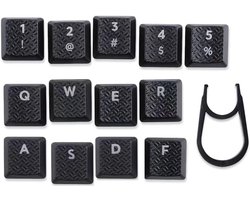 voor Logitech G915TKL G913 Mechanisch Toetsenbord Ultradunne RGB Backlit Antislip Computer Sport Toetsenbord G915 G815 G813 Textuur Game 13 keycaps (zwart)