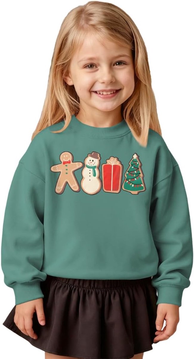 C&M WODRO Kersttrui voor kinderen, kerstmotief, sweatshirt, babyoutfits voor jongens en meisjes, Kerstmis, babykleding, warme wintertrui met lange mouwen, festivaltrui, uniseks kinderkleding