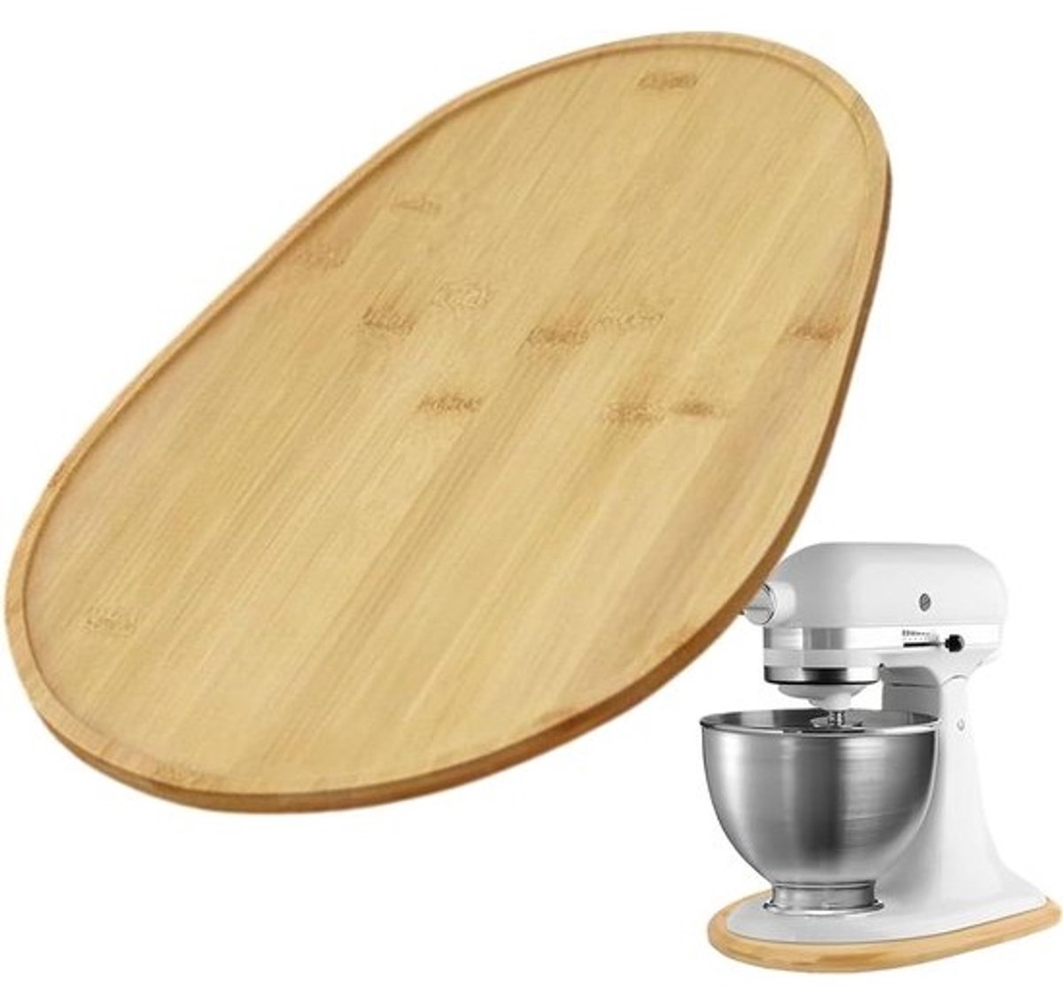Aanrechtmat - Keukenkussen - Keukenmachine Stabiliseren - Schokabsorberend Houtontwerp - 30.5 cm - Meerkleurig