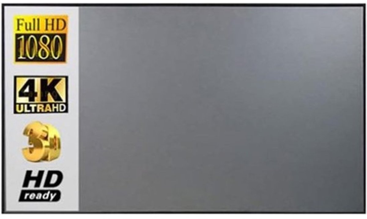Projectiescherm Doek - Draagbaar Scherm - Thuisbioscoop Creëren - 4K Hoge Resolutie - 130 inch - Wit