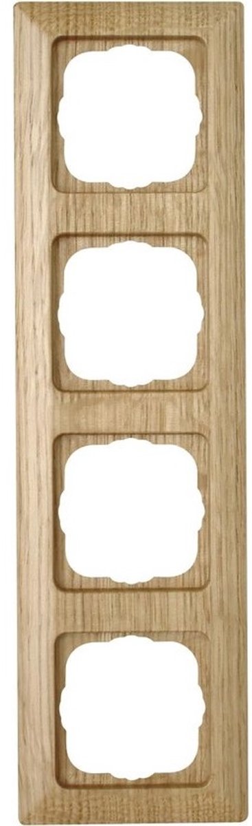 Vierdubbel Afdekraam Milano Eiken - Viergangs Wandcontactdoos Montage Frame