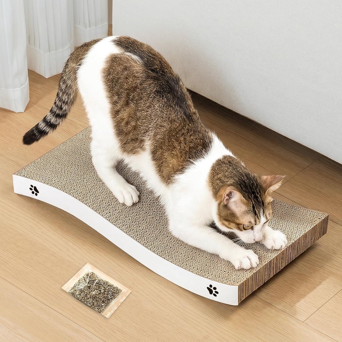 Cat Scratcher Cat Scratching Board Karton Cat Scratchers met Premium Scratch Texturen Ontwerp Duurzaam Krabkussen Omkeerbaar