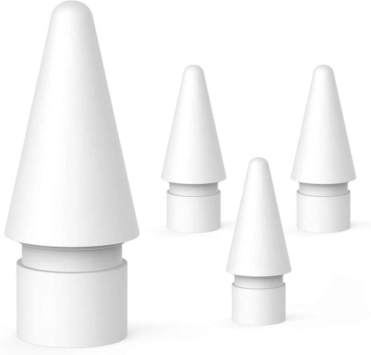4 Stuks Vervangende Tips voor Apple Pencil, Hoge Gevoeligheid POM Nib Tips voor iPad 1e en 2e Generatie, Precisie en Comfort bij het Tekenen