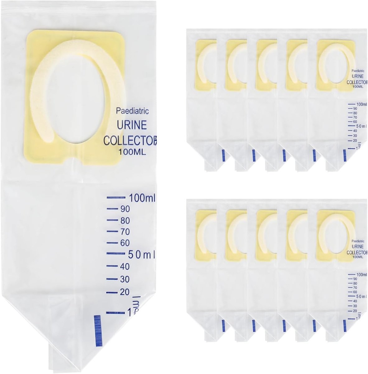 40 stuks urinezakjes voor baby's, 100 ml urinezakjes voor onderweg kinderen, roze zak met kleefoppervlak en lekbescherming, urineopvangzak baby, draagbaar, wegwerp voor reizen en wandelen