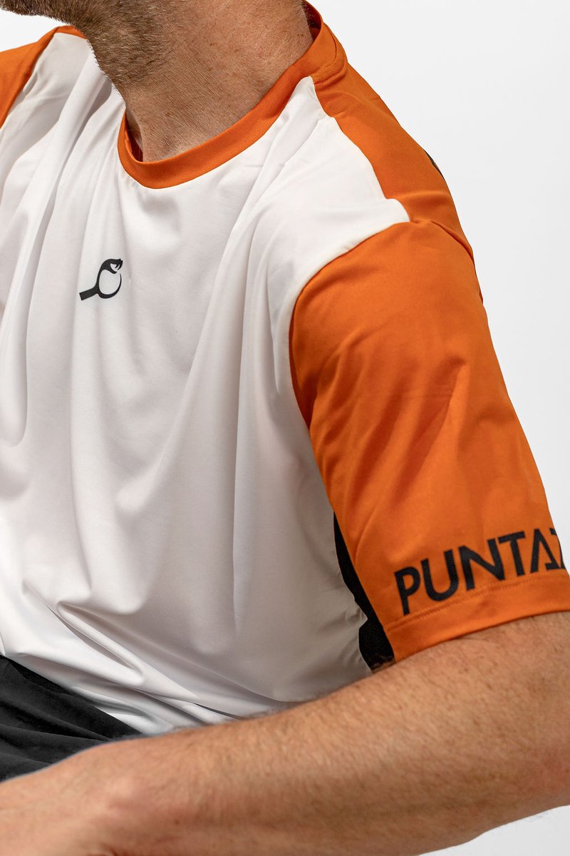 PUNTAZO Padel T-shirt Heren Sportshirt Medium oranje Korte mouw