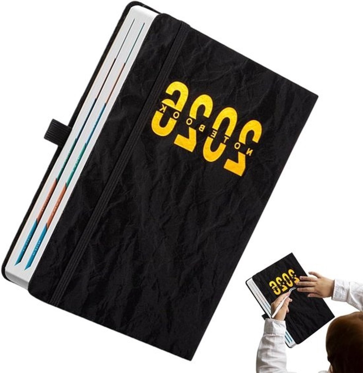 Maandplanner 2026 - Agenda A5 - Huishoudbeheer - Waterdichte omslag - A5 - Zwart