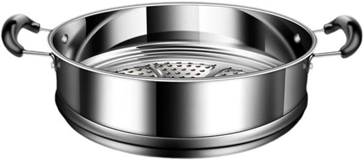 Stoompan Inzet - Kookgerei - Gezond Koken - Roestvrij Staal 316 - Universeel - Zilver