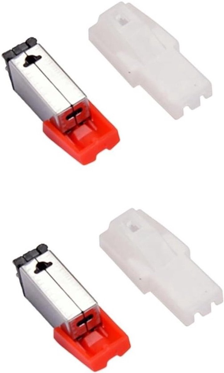 Grammofoon Naald - Platenspeler Naald - Muziek Luisteren - Uitstekende Geluidskwaliteit - 2 stuks - Rood