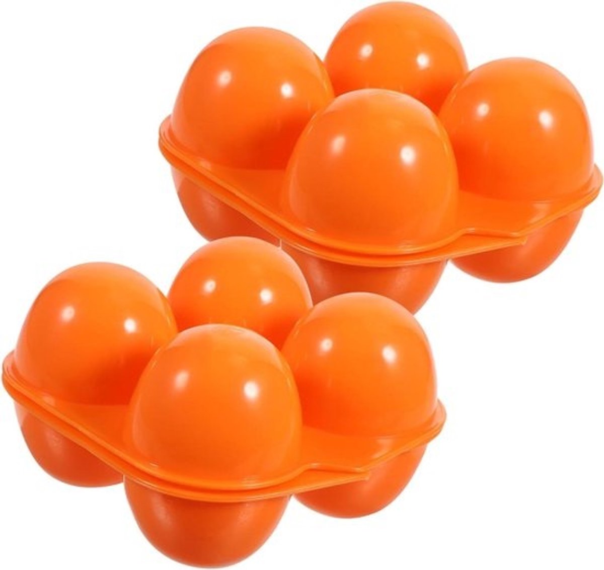 Eierdrager Camping - Eierdispenser Eierhouder - Buiten Eieren Vervoeren - Waterbestendig Ontwerp - 12.5 x 11 x 6.8 cm - Oranje