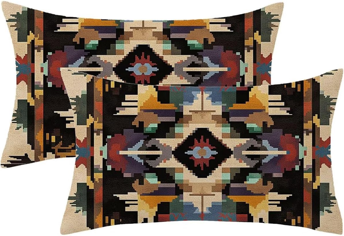 50 x 70 cm, 2 stuks, oud bohemien-motief, dubbelzijdig, bedrukt, met onzichtbare ritssluiting, waterdicht, fluwelen materiaal, buitendecoratie, kussensloop, model974