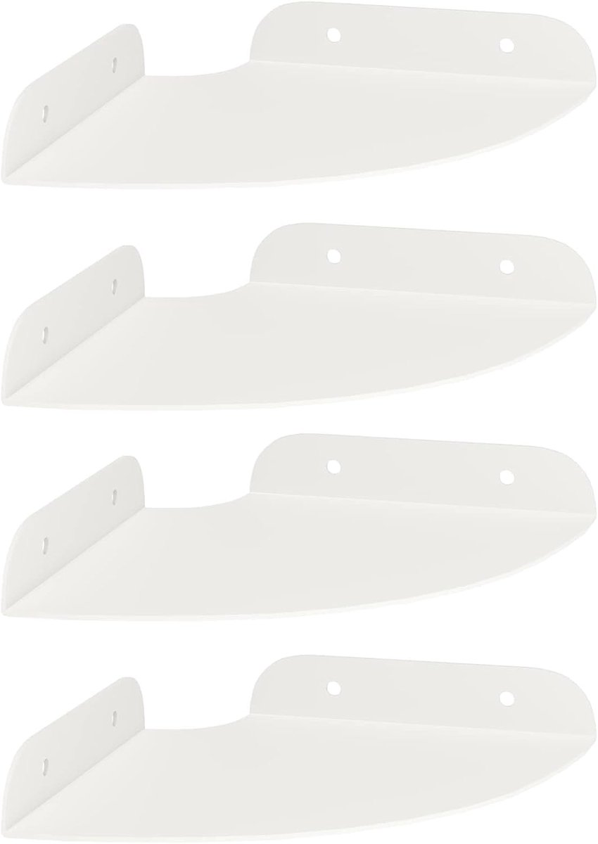 Hoekrek van staal, 4 stuks