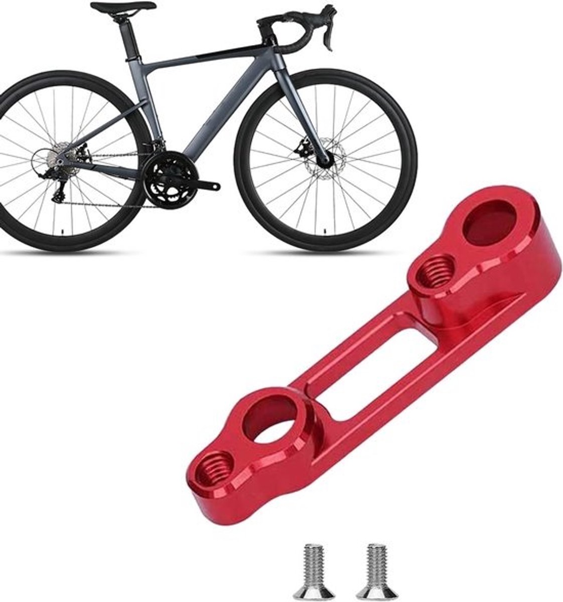 Schijfrem Adapter - Fiets Rem Adapter - Verbeteren Remmen - Holle Constructie - 12.5 x 5 x 1 cm - Zwart