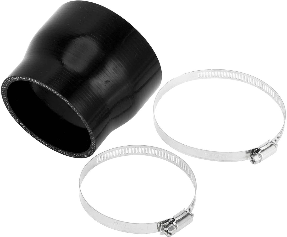 Dailygoods- Silicone Slang 4-Laags - Koppeling - Binnendiameter 70mm - Lengte 76mm - Dikte 5mm - Bestand tegen hoge temperaturen - Koelslang