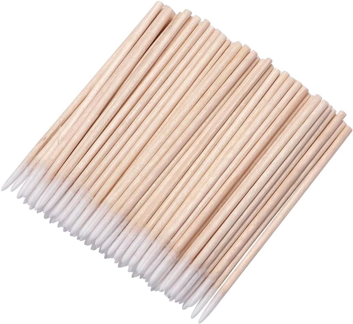 Dailygoods- Wattenstaafjes 300 stuks - Houten Staafjes - Micro-applicatorborstels - Wimperverlengingen - Make-up Reiniging - Duurzaam Materiaal - Make