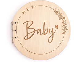 Gastenboek met houten omslag, herinneringsalbum voor meisjes en jongens, cadeaus - Mikito
