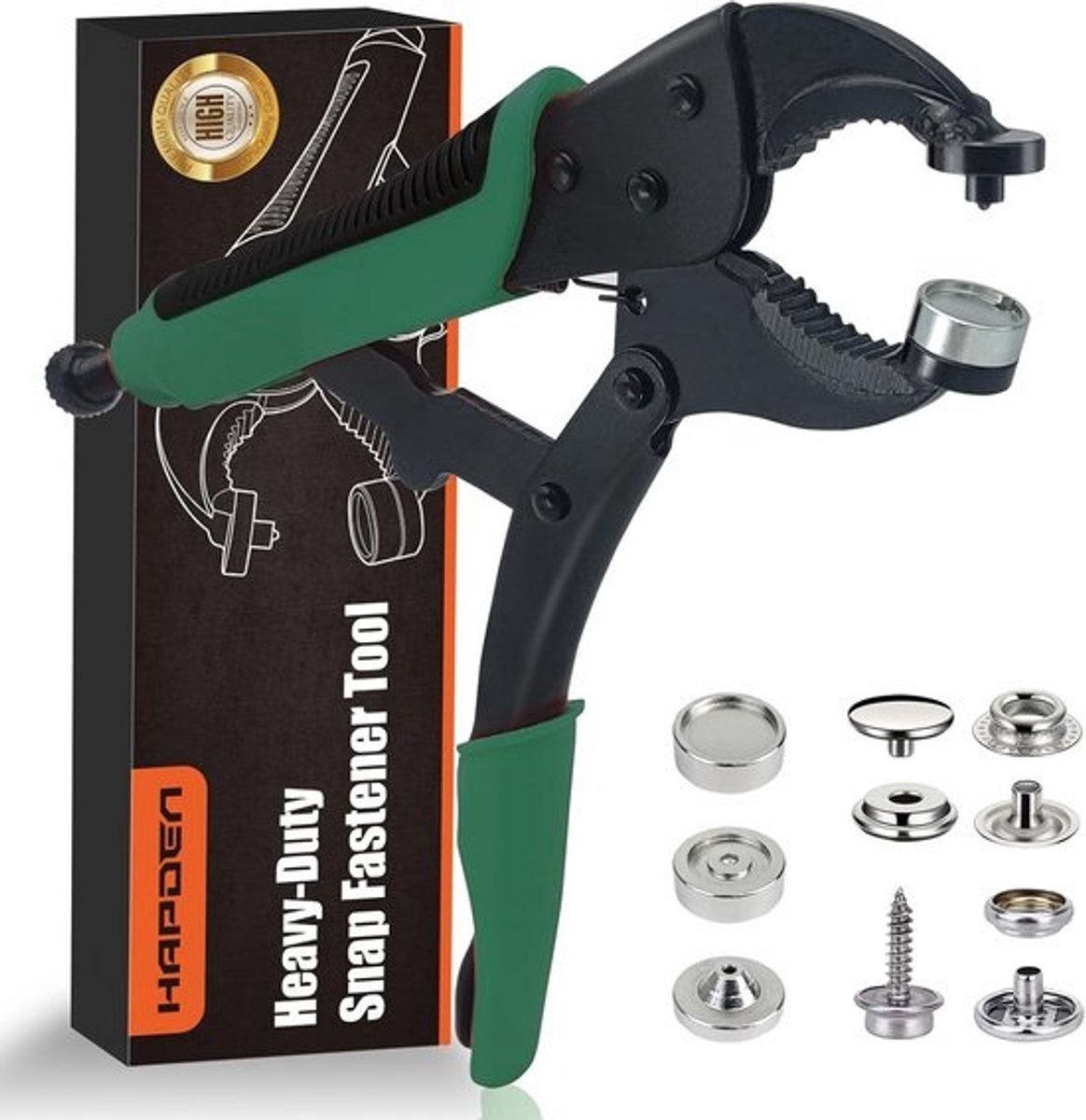 Dopbevestiger Set met Pons 20 Grote 15mm Klemmen voor Canvas en Covers