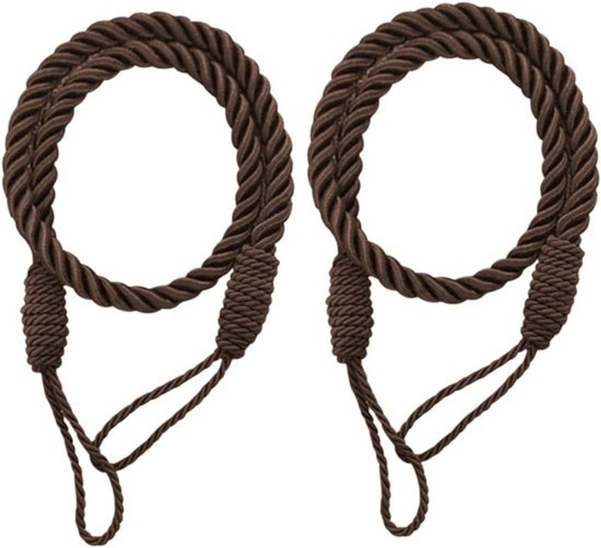 Decoratieve Gordijnbinders Touw - Set van 2 Stuks - 70cm Lengte - Geschikt voor Binnen en Buiten - Bruin