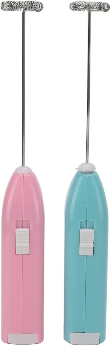 2-delige Mini-handmixer, Hoge Snelheid Hoogfrequente Motor Bediening met één Hand Duurzaam Roestvrij Roestvrij Staal Materiaal Elektrische Roerder voor Het Mengen van Huishoudelijke Vloeistoffen