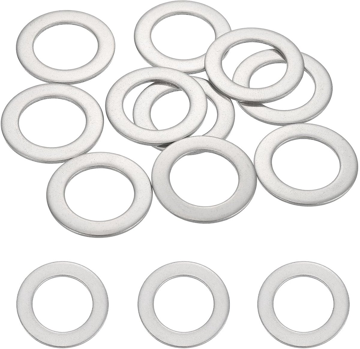 Platte sluitringen van roestvrij staal 304 M18, plat, rond, voor schroeven, hydraulisch, auto, doe-het-zelf, elektrische apparaten, 19 mm ID 30 mm OD 1,5 mm dikte
