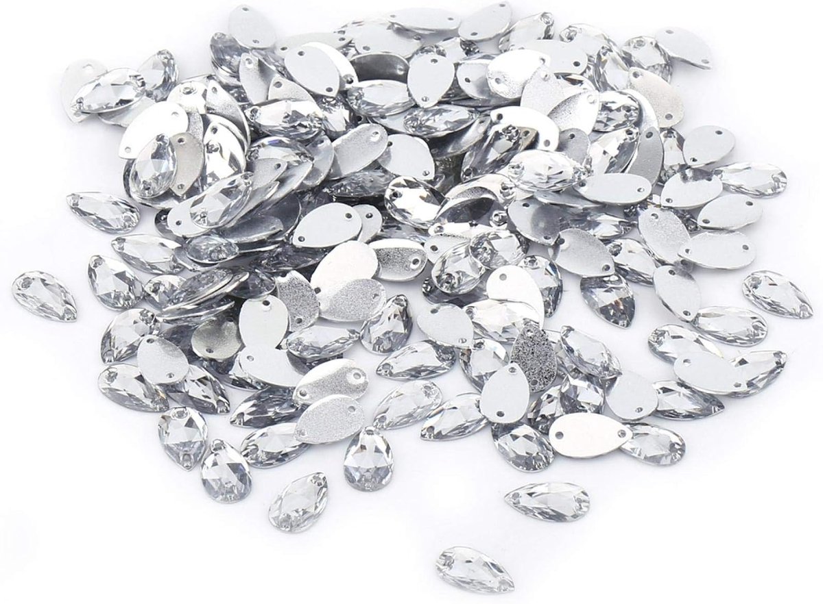 Naai Hars Naaien Glanzend Kristal Op Plaksteen Acryl Kristal Ab voor Kleding(white)