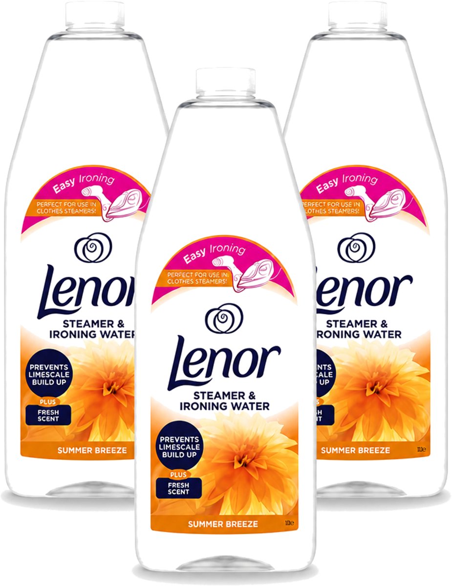 3 x Lenor - Strijkwater - Summer Breeze - Textielverfrisser - 1000 ml - Voordeelverpakking - 3 stuks