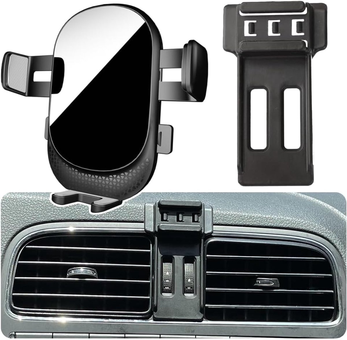 Autotelefoonhouder voor Volkswagen, polo, auto-accessoires, alleen compatibel met VW Polo V van 2009-2017, 360° draaibaar, voor iPhone, Galaxy en andere Android-smartphones