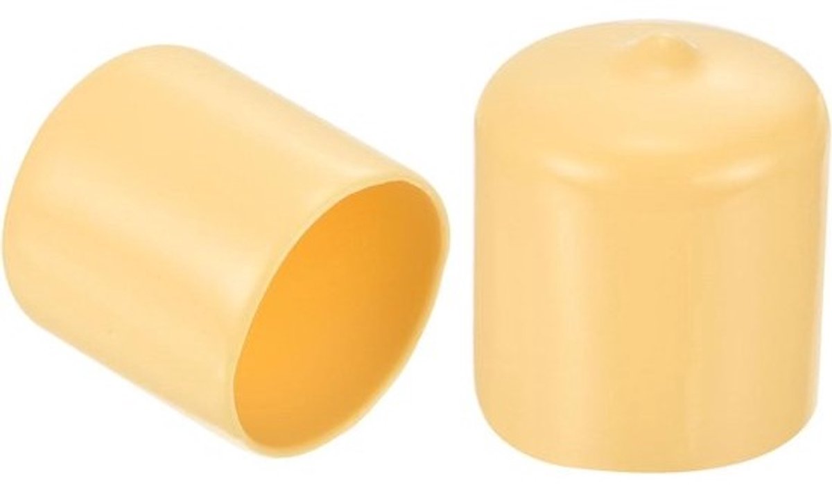 Rubberen Eindkappen - Vinyl Doppen Afdekking - Meubels Beschermen - Flexibel Vinyl Materiaal - 30 mm Binnendiameter - Beige