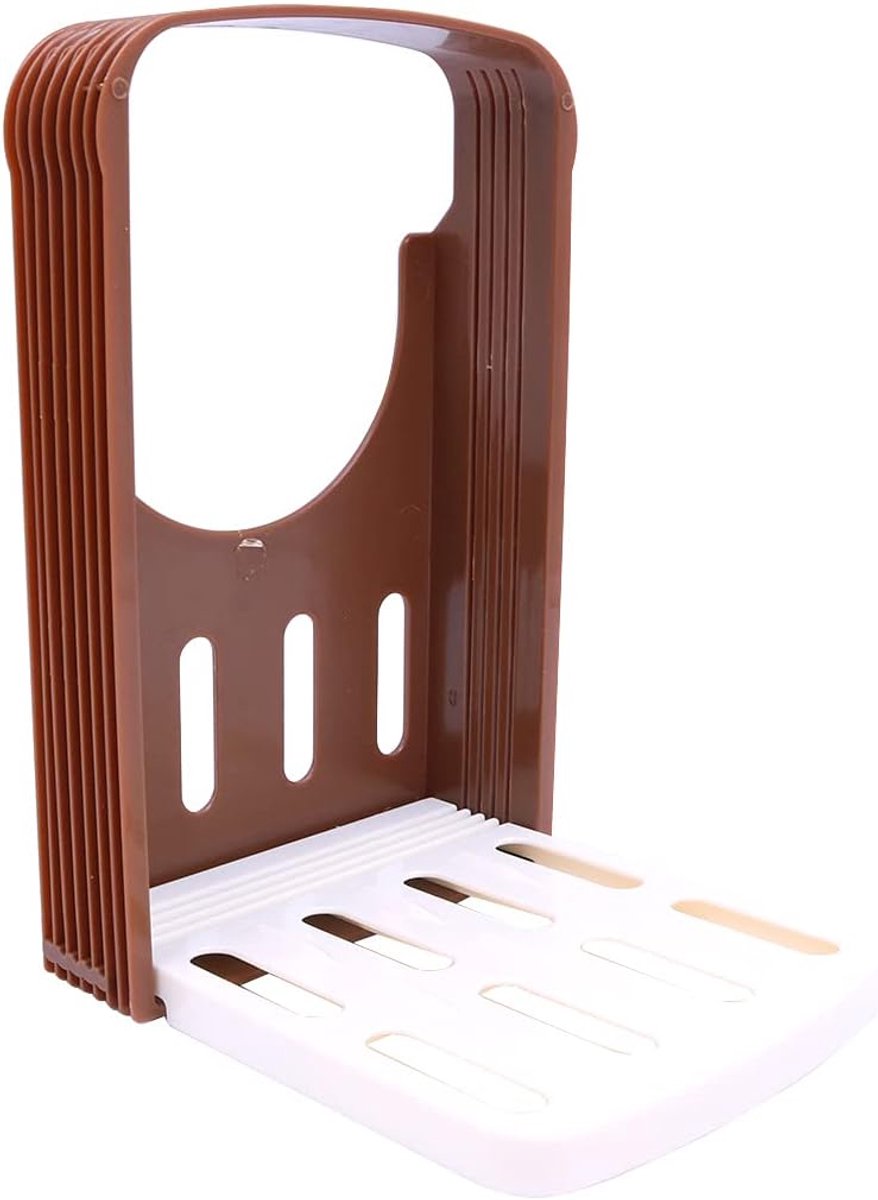 Dailygoods- Broodsnijder Compact - Verstelbaar - Opvouwbaar - PP - 22,3 x 14,5 x 4,8 cm - 280 gram - Broodsnijmachine