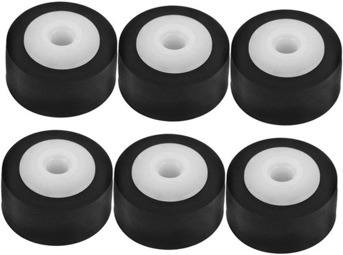 Vervangende Klemrollen - Aandrukrollen Tape - Audio Reparaties - Speciale Procesbehandeling - 13 x 13 x 6 mm - Zwart