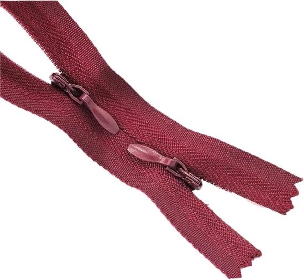 Ritssluiting Dubbele Schuiver - Vervangingsrits Kleding - Kleding Repareren - Nylon Onzichtbaar Ontwerp - 60/120 cm - Zwart