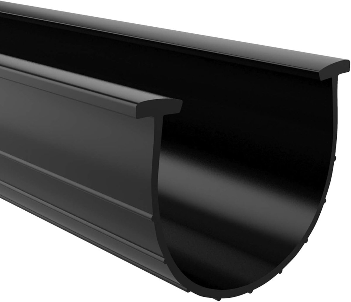 Tochtstrip voor garagedeur, afdichtsysteem, weerbestendig, zwarte strip met T-uiteinden, maat 0,8 cm, tot 0,6 cm, garage, afsluitrubber, vervanging, T-stijl, past bij Amarr/Clopay, 6 meter lang,