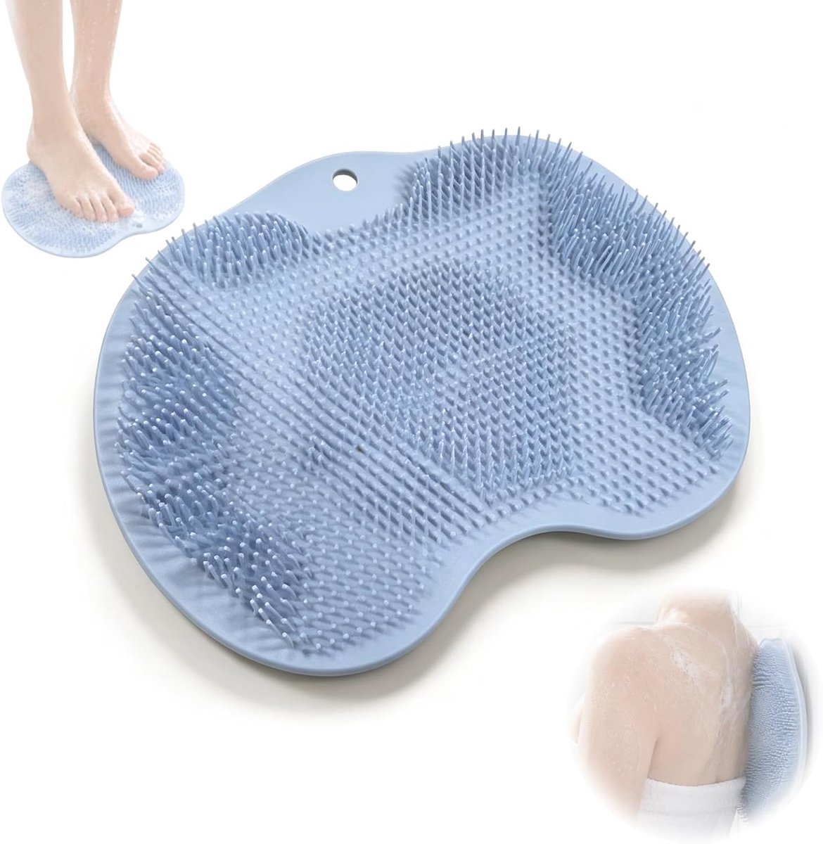 Massagemat 30 x 23 cm - siliconen - antislip - ontspanning voor voeten onder de douche - ShopVlot