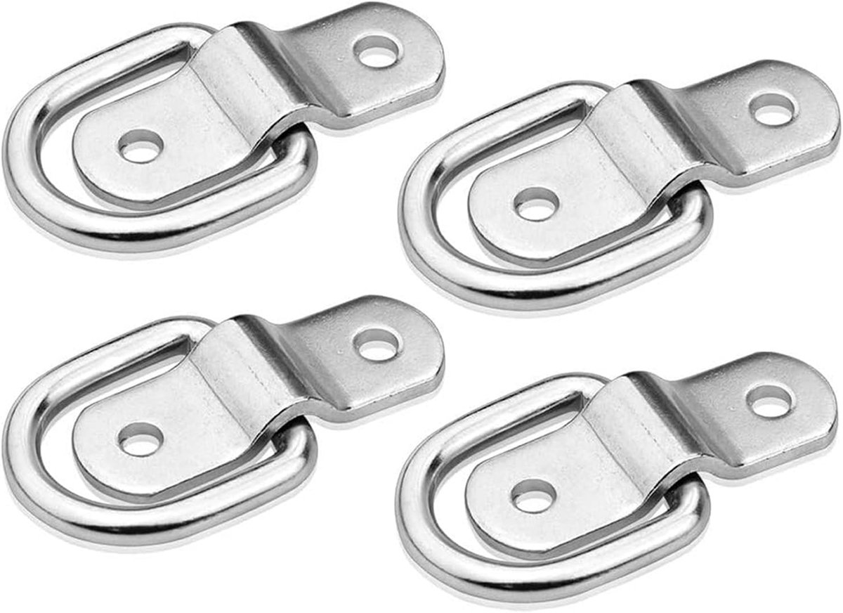 Dailygoods- Sjorbanden 8 Stuks - Heavy Duty - D-ring Bevestiging - Sterk en Duurzaam - Anti-corrosie - Eenvoudig te Installeren - Ankerpunten