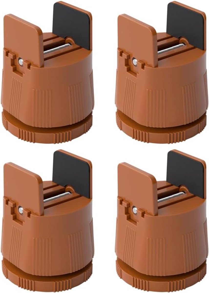 Dailygoods- Bedverhogers 6-8 cm verstelbaar - Meubelverhogers 4 stuks - Antislip - Stilte - Vloerbescherming - Zacht viltmateriaal