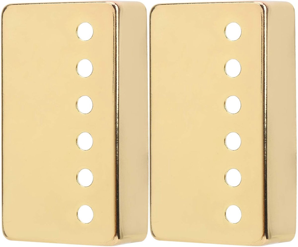 2 Pack Elektrische Gitaar Humbucker Pickup Cover 50mm en 52mm Gitaar Pickup Frame Pickup Cover Compatibel met Les Paul elektrische Gitaar(Goud) Prestatie