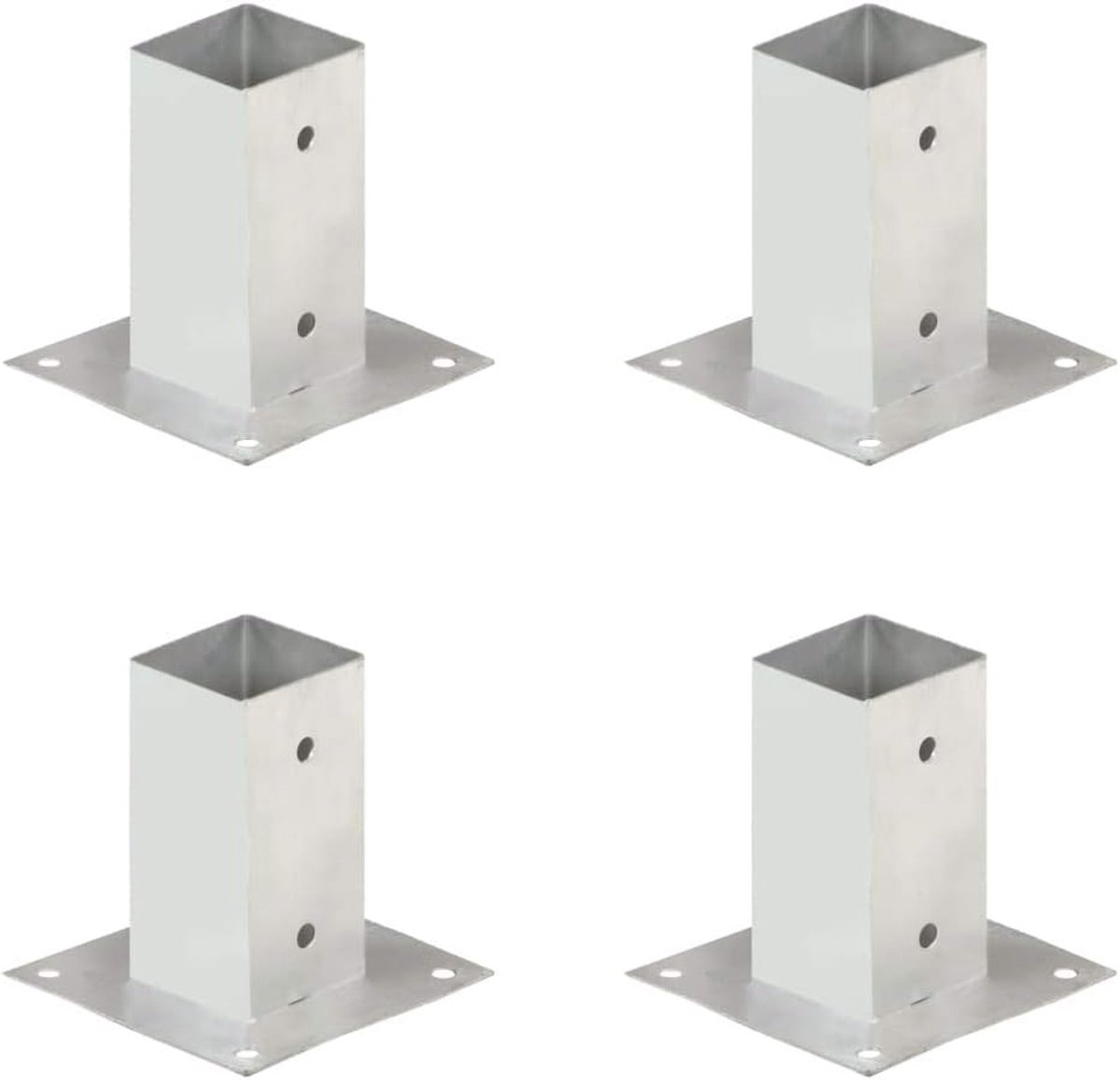 Schroefhuls voor vierkante houten palen - thermisch verzinkt, 4 stuks. 71/91/ 121 mm