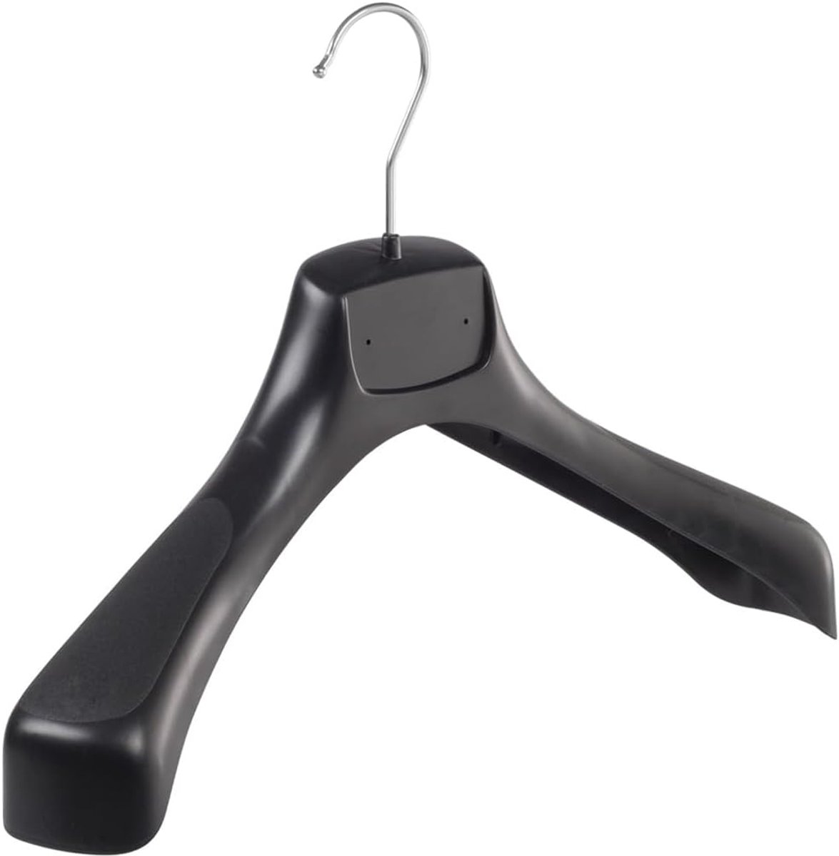Kleerhanger, Mantelhanger, Kostuumhanger, Jassenhanger, set van 20 Stuks, Kunststof, Zwart, Brede schouders, 360° Draaibare Haak, 40 cm (ETR40_00/20)