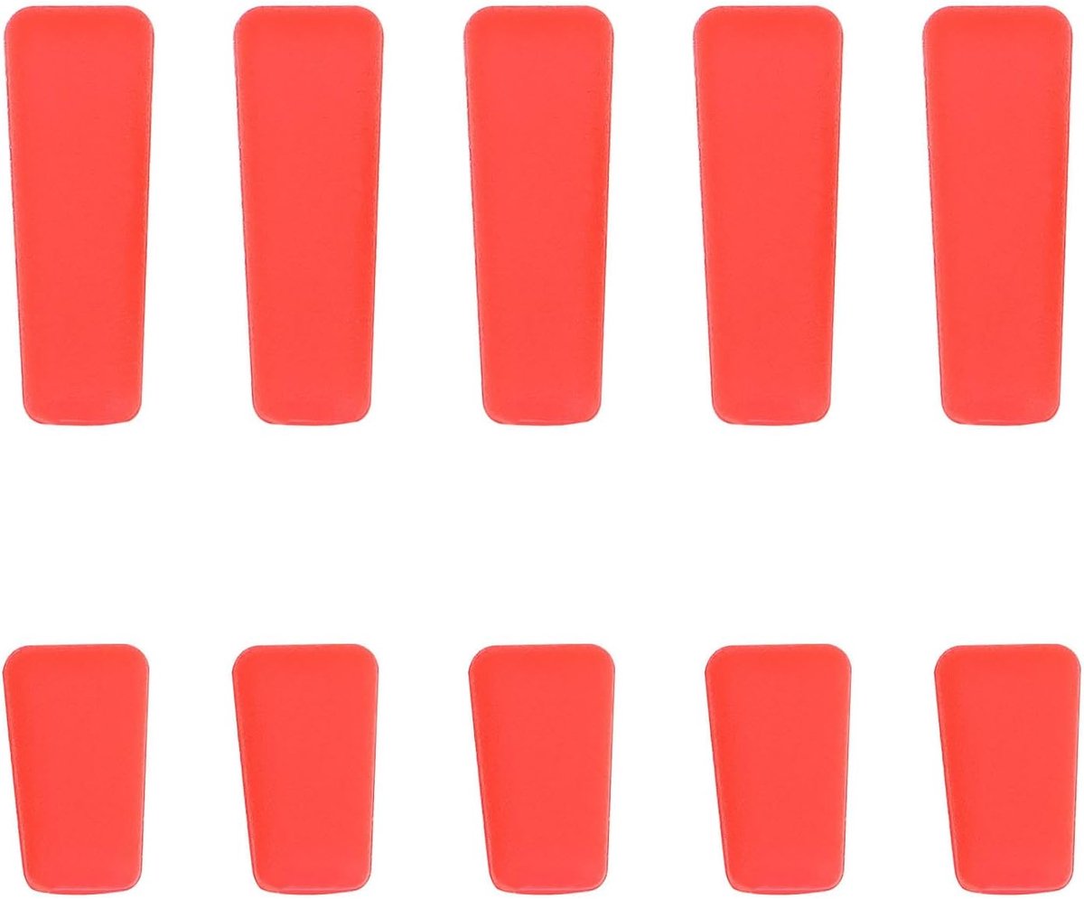 Idea 10 stuks RC zender anti-slip schakelaar cover afstandsbediening schakelaar bescherming mouw hendel cap compatibel met Futaba compatibel met FrSky rood (5x lang 5x kort)