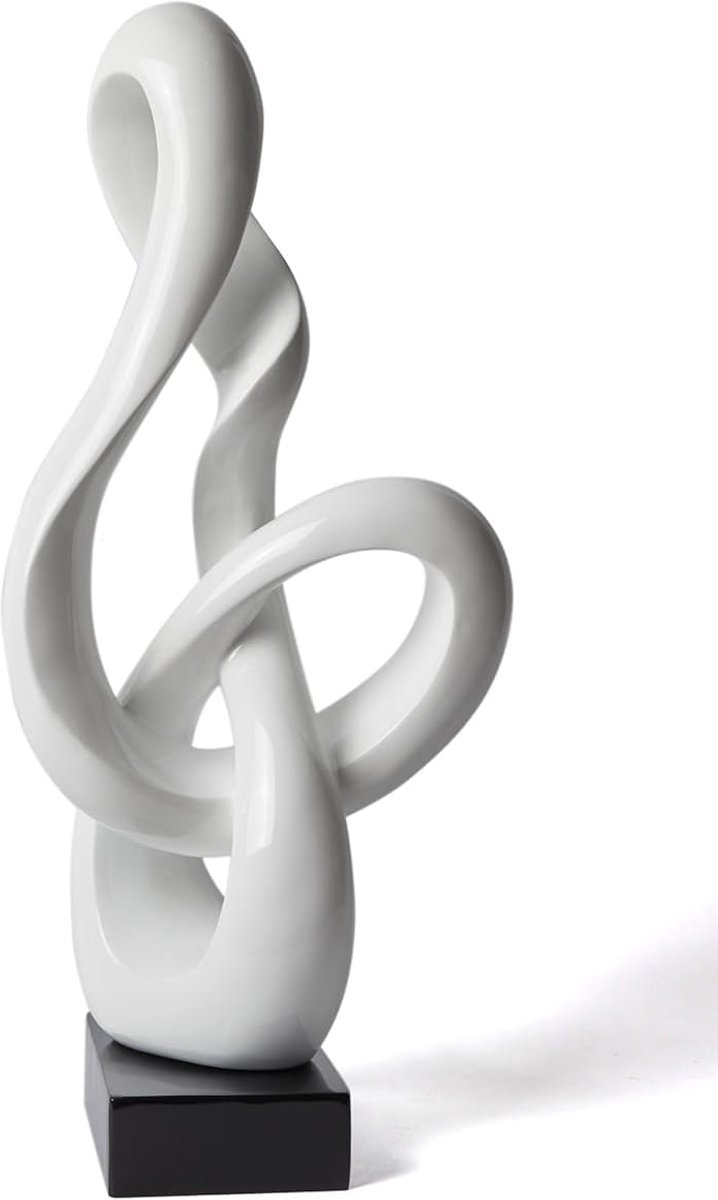 Sculptuur decor muziek noot standbeeld dreg sleutel beeldje thuis geschenken tafel middenstuk ambachten polyresin piano kunst wit 58,4 cm | Glans Rood Abstract Ornament Met Zwarte Basis Piano Beeldje Tafel Middenstuk Art voor Boekenplank Desktop