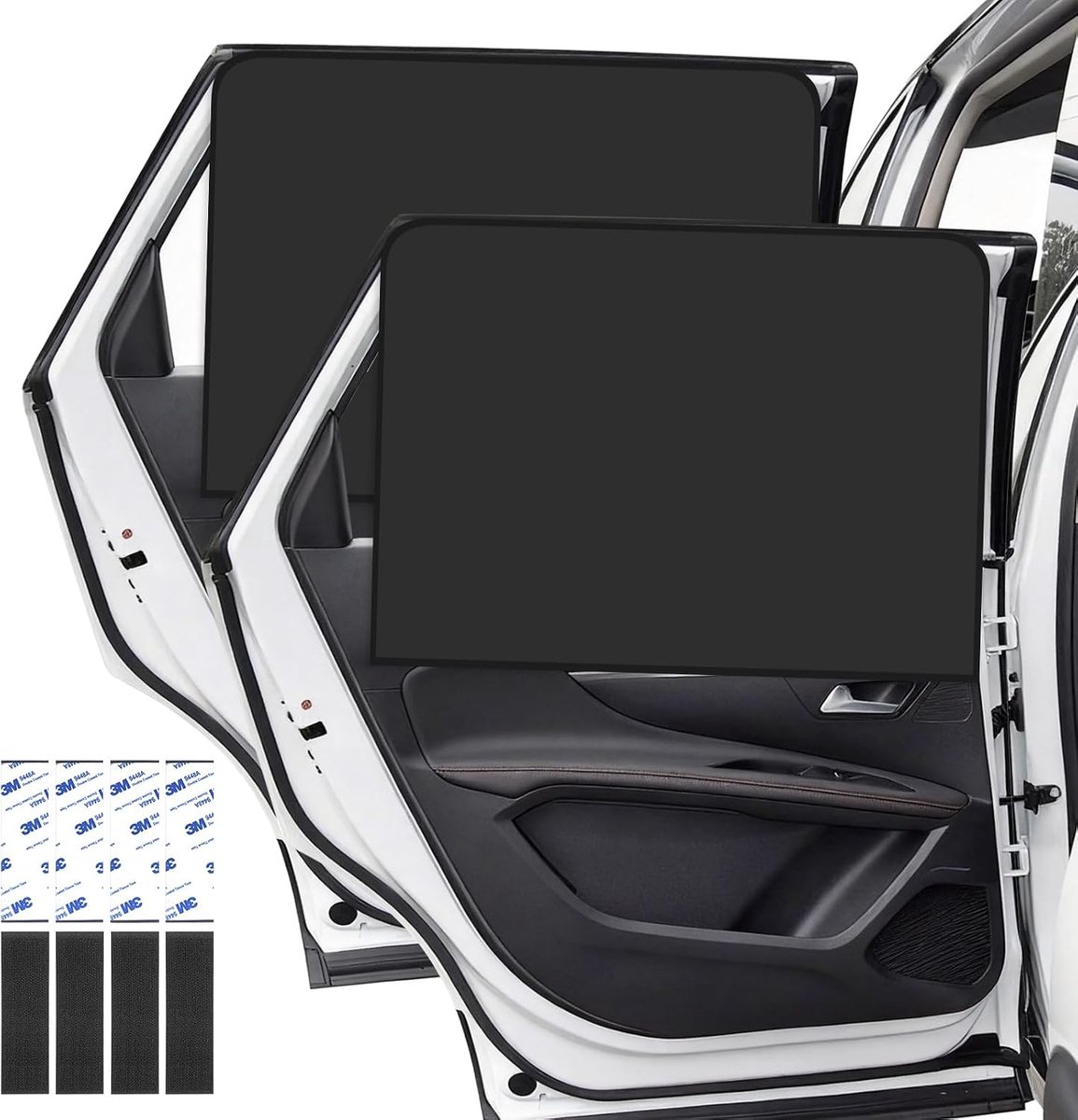 Auto baby, magnetisch design, zonwering auto kinderen, 2 stuks