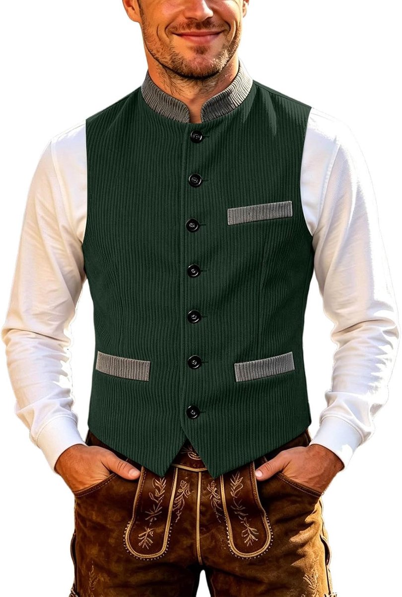 Veelzijdig corduroy vest van Versatile voor bierfeesten: gezellige, mouwloze bovenkleding voor casual gelaagde looks