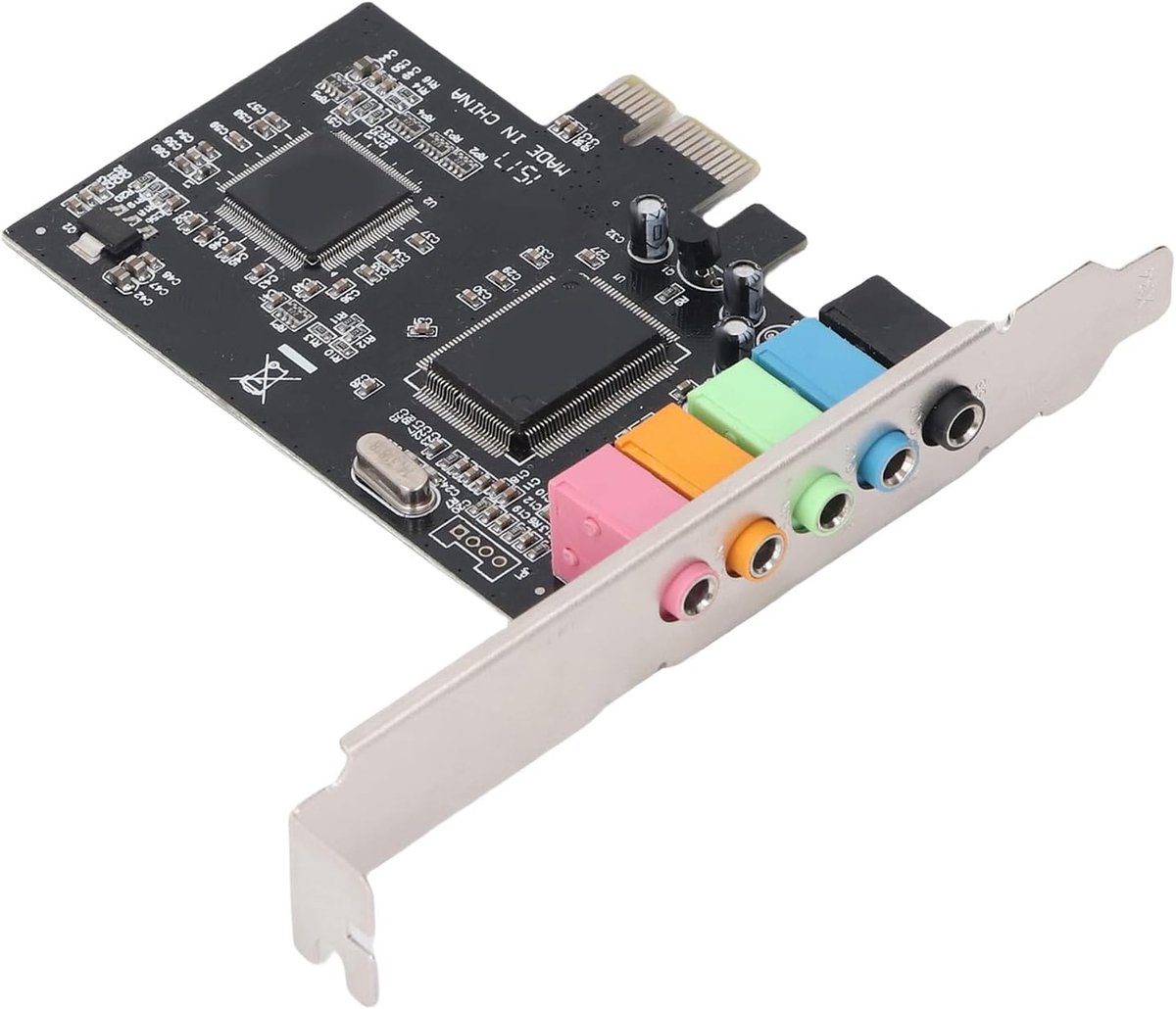 Interne Audiokaart met Low Profile Beugel, 3D -stereo Surroundgeluid voor Desktop -pc
