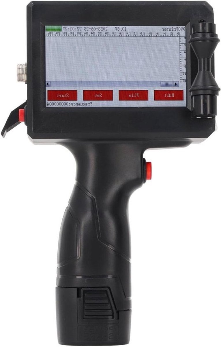 Handheld Inkjet Printer - Draagbare Printer Handprinter - Producten Markeren - 4.3 Inch Touchscreen - 12.7 Mm Printhoogte - Zwart