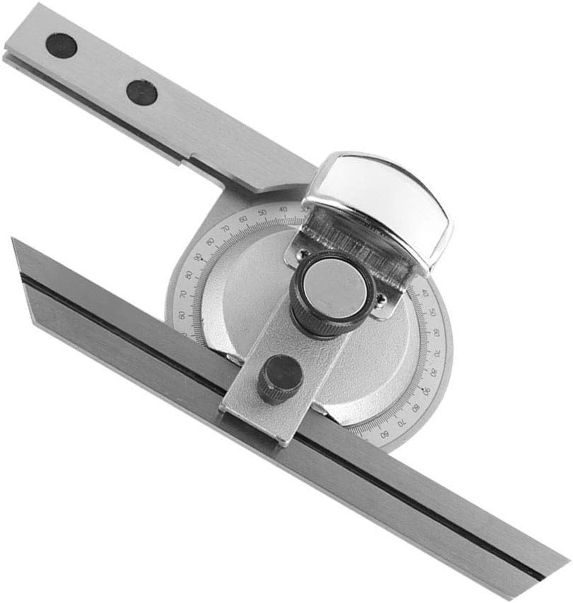 Dailygoods- Gradenboog Hoge Precisie - Hoekmeter Digitaal - Koolstofstaal - Meetbereik 0-360° - Nauwkeurigheid 3" - Inclusief Kunststof Doos