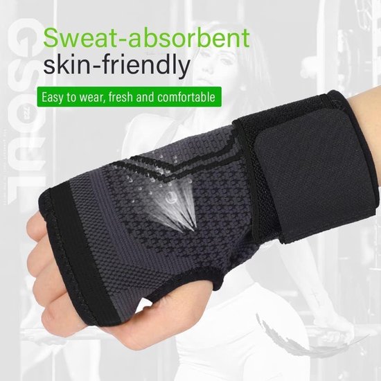 2 Stuks Polsbandage Sport Polsbrace Polsondersteuning Polswrap Fitness Handschoen Gewichtheffen Training Wrist Support Voor Dames en Heren — afbeelding 4