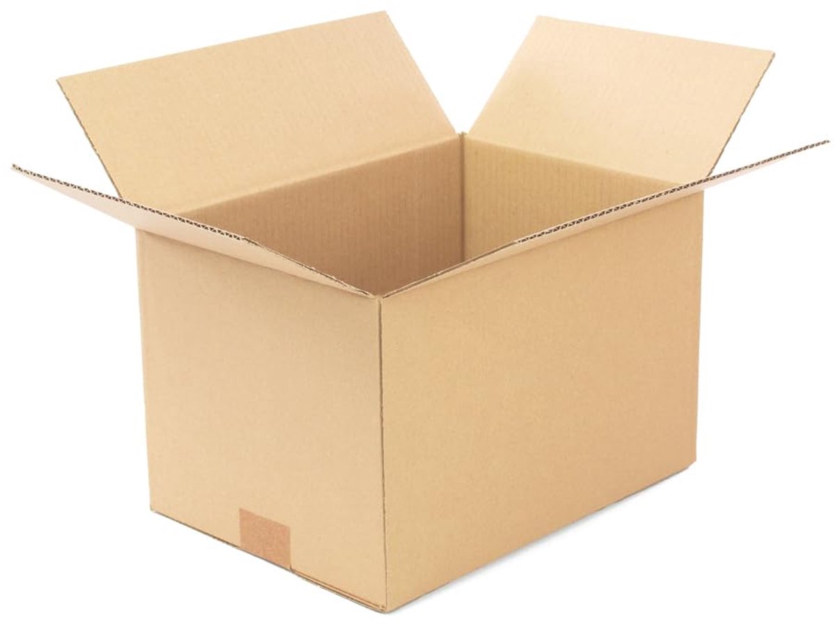 Pakket van 25 Versterkte Kartonnen Dozen met Enkele Wand, 31x22x20 cm - Gemaakt in de EU van Gerecycled Karton, Duurzaam voor Verzending, Opslag en Verhuizingen