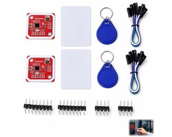 2 stuks PN532 NFC RFID-module, NFC-lezer PN532 V3, set met S50-kaart, P2P-schrijven voor Arduino Raspberry Pi STM32, communicatie dichtbij veld Mifare 1K 4K ultralicht voor doe-het-zelfprojecten