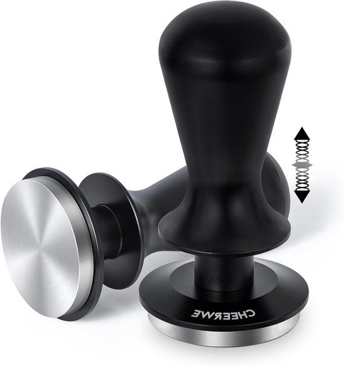 Espresso Tamper - Koffie Stamper - Perfect Koffie Zetten - Dubbel Gekalibreerd - 53 mm - Zwart