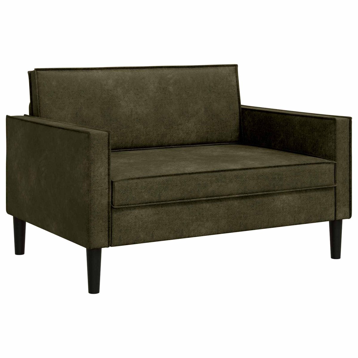 vidaXL XXL-fauteuil - Leger - Groen - Kunst - Suède - Leer Legergroen